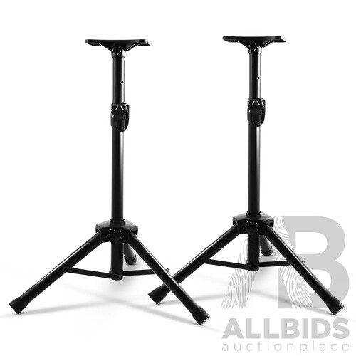 Set of 2 Adjustable 120CM Speaker Stand - Black - Brand New - Free Shipping