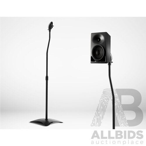 Set of 2 112CM Surround Sound Speaker Stand - Black - Brand New - Free Shipping