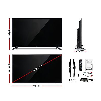 40 Inch Smart LED TV 2K Full HD LCD Slim Screen Black