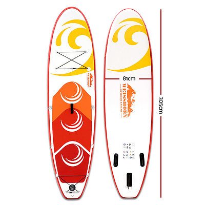 Weisshorn 10FT Stand Up Paddle Board Inflatable SUP Surfborads 15CM Thick - Free Shipping