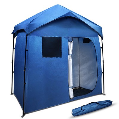 Portable Pop Up Outdoor Toilet and Change Room Tent - Blue - Free Shipping