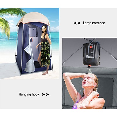 Camping Shower Tent Outdoor Portable Changing Room Toilet Ensuite Navy - Brand New - Free Shipping