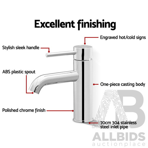 Basin Mixer Tap Faucet Silver - Brand New - Free Shipping