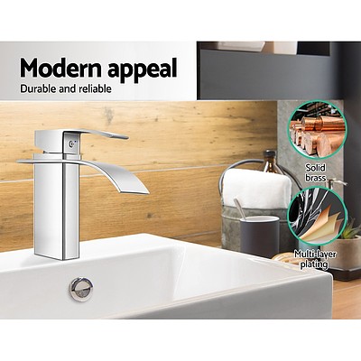 Mixer Tap Bathroom Taps Faucet Basin Sink Vanity Brass Chrome WELS Silver - Brand New - Free Shipping