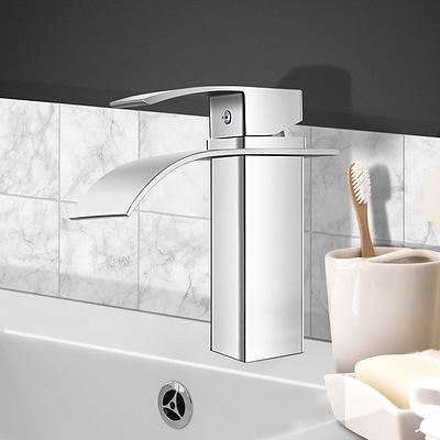 Mixer Tap Bathroom Taps Faucet Basin Sink Vanity Brass Chrome WELS Silver