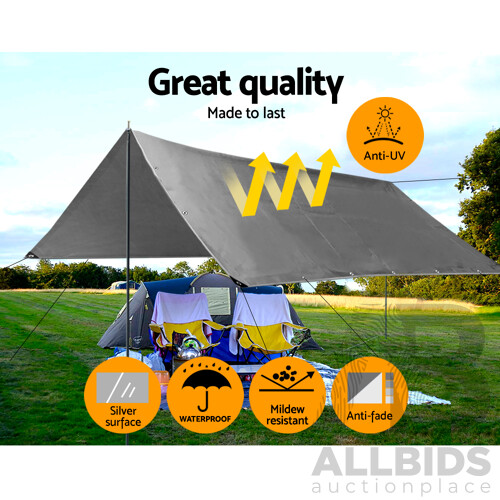 Tarpaulin Tarp 3x3.6m Camping Tarps Poly Heavy Duty Cover 180gsm - Brand New - Free Shipping