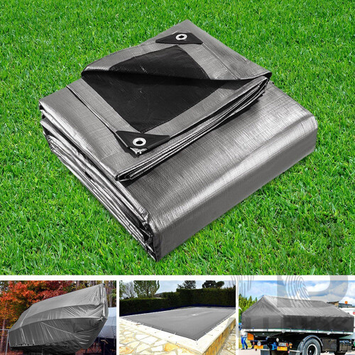 Tarpaulin Tarp 3x3.6m Camping Tarps Poly Heavy Duty Cover 180gsm - Brand New - Free Shipping