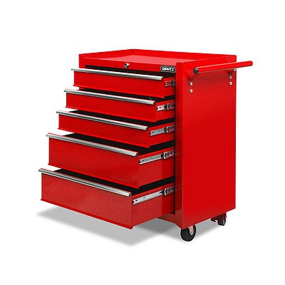 5 Drawers Tool Box Storage Trolley - Red - Free Shipping - Brand New - Free Shipping