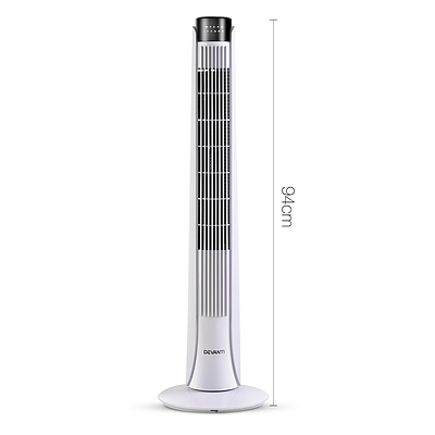 Portable Tower Fan - White