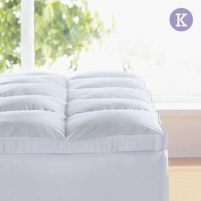 King Mattress Topper Goose Feather Down 1000GSM Pillowtop Topper - Brand New - Free Shipping