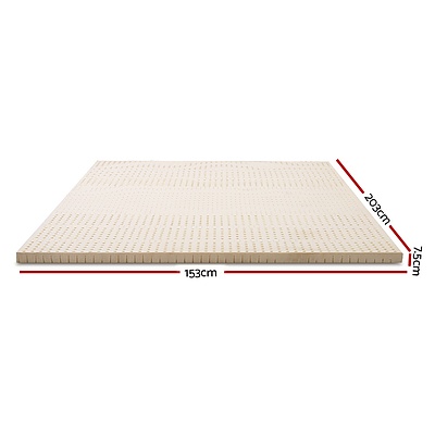 7 Zone Latex Mattress Topper Underlay 7.5cm Queen Mat Pad Cover - Brand New - Free Shipping