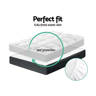 King Mattress Topper Pillowtop 1000GSM Microfibre Filling Protector - Brand New - Free Shipping