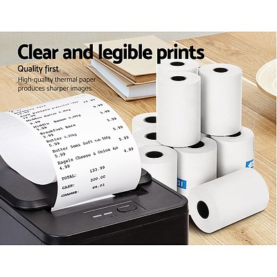 120 Bulk Thermal Paper Rolls 57x38mm Cash Register Receipt Roll Eftpos Papers
