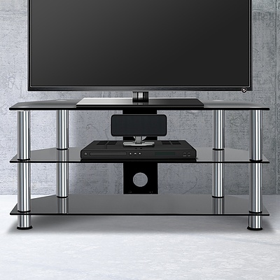 TV Stand Entertainment Unit Media Cabinet Temptered Glass 3 Tiers - Brand New - Free Shipping