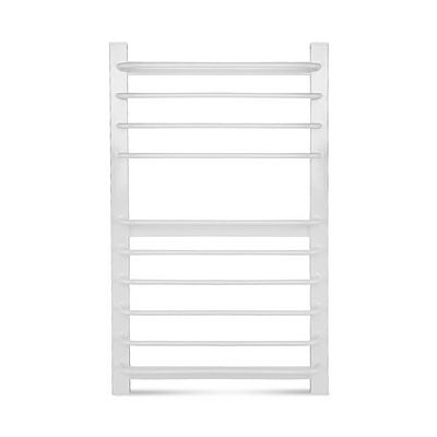 10 Rung Electric Heated Towel Rail - White - Free Shipping