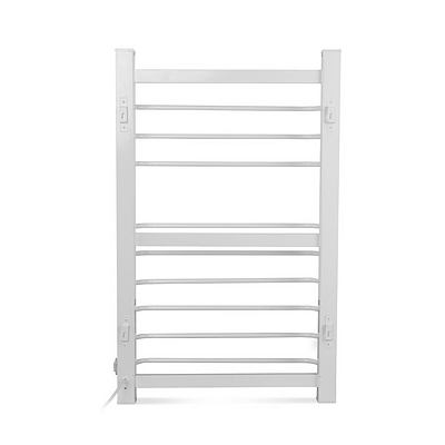 10 Rung Electric Heated Towel Rail - White - Free Shipping