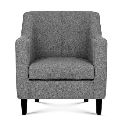 Fabric Dining Armchair - Grey - Free Shipping