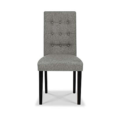 Set of 2 Fabric Dining Chair - Grey - Free Shipping
