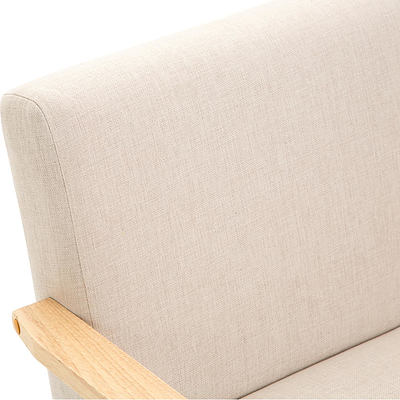 2 Seater Fabric Sofa Chair - Beige