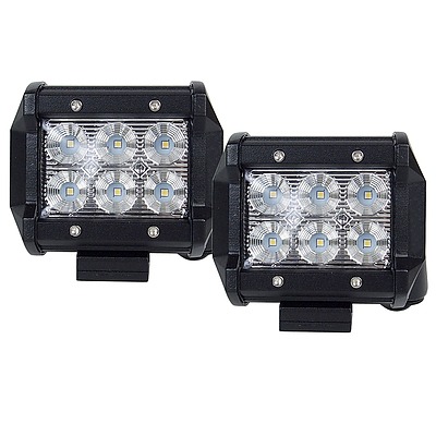 Pair 4inch 30W CREE LED Light Bar Flood Beam Offroad Work Lamp Save On 35with45W - Brand New