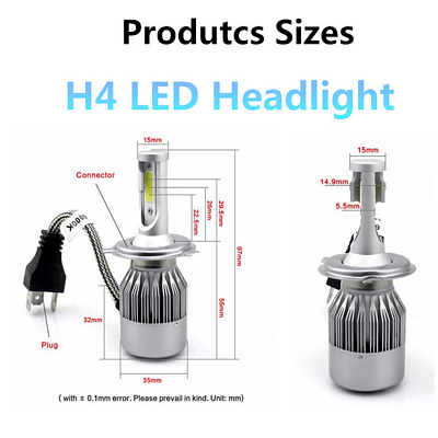 H4 180W 18000Lm Super Bright LED Headlight Kit High Low Beam Headlamp Car Truck - Brand New
