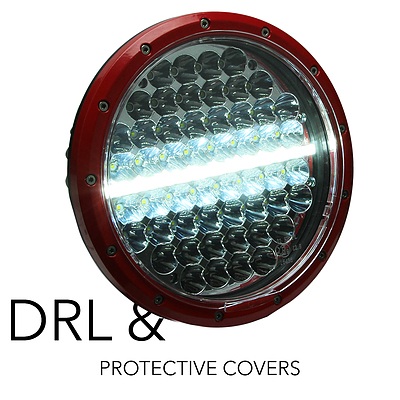 Pair 9inch 640w Cree LED Driving Light Red Spotlight Offroad HID 4x4 ATV - Brand New
