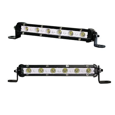 Pair 7Inch Super Slim 30W CREE LED Light Bar Combo Work Offroad Driving Lamp - Brand New - RRP: $69.95