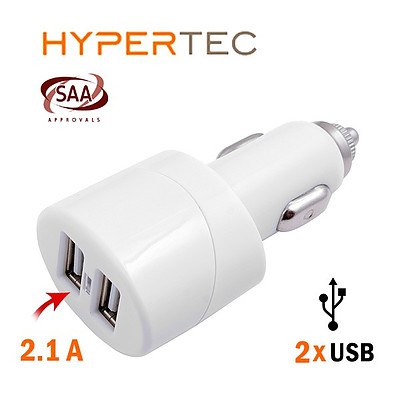 HYPERTEC USB Dual Car Charger - Brand New