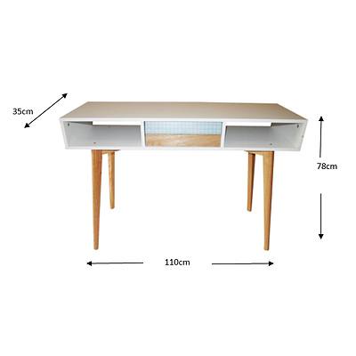 Skandi Design Hall Console Table with Drawer Wooden Frame Hallway Side Display - RRP: $149