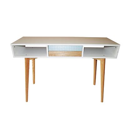 Skandi Design Hall Console Table with Drawer Wooden Frame Hallway Side Display - RRP: $149