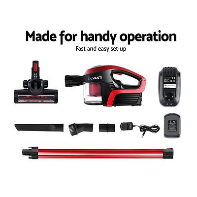 Cordless Stick Vacuum Cleaner - Black and Red - Brand New - Free Shipping