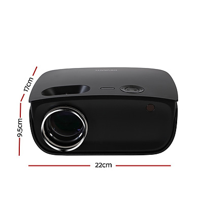 Mini Video Projector Wifi USB HDMI Portable 2000 Lumens HD 1080P Home in Black - Brand New - Free Shipping