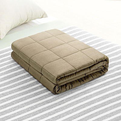 Weighted Blanket Adult 5KG Heavy Gravity Blankets Microfibre Cover Calming Relax Anxiety Relief Grey - Brand New - Free Shipping