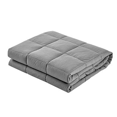 9KG Cotton Weighted Blanket Heavy Gravity Deep Relax Adult Light Grey - Brand New - Free Shipping