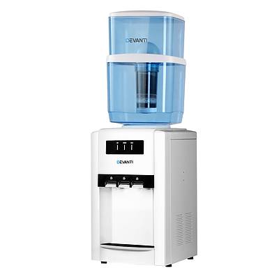 22L Bench Top Water Cooler Dispenser Purifier Hot Cold Three Tap with 2 Replacement Filters - Brand New - Free Shipping