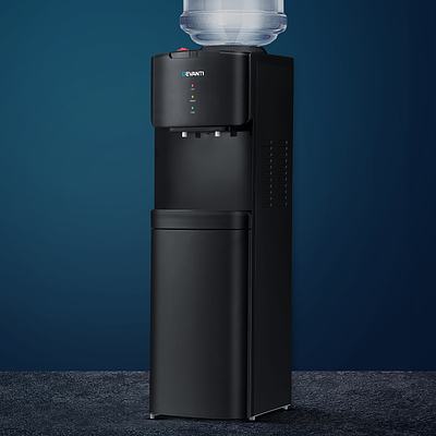 Water Cooler Dispenser Mains Bottle Stand Hot Cold Tap Office Black - Brand New - Free Shipping