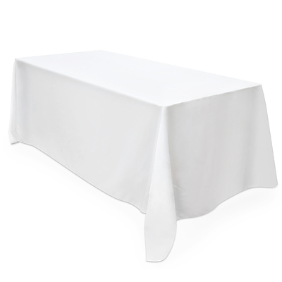 Set of 6 153 x 320 Table Cloths - White
