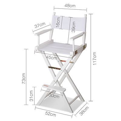 Tall Director Chair - White - Free Shipping
