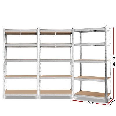 3x0.9M Warehouse Shelving Racking Storage Garage Steel Metal Shelves Rack - Brand New - Free Shipping