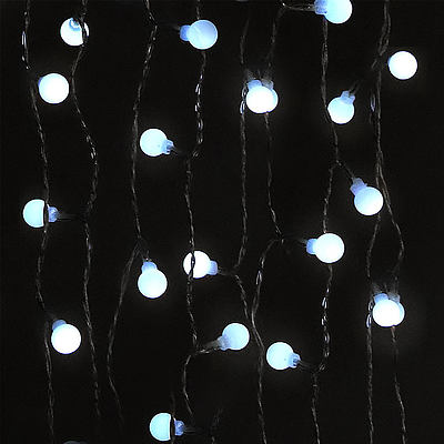 Jingle Jollys 300 LED Curtain Lights - Cold White - Free Shipping