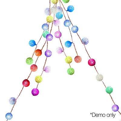 Jingle Jollys Christmas Snowflake Festoon String Lights 50LED Warm White - Free Shipping