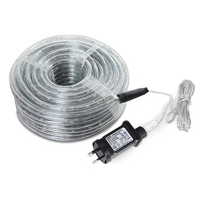 Jingle Jollys 50M Christmas Rope Lights 1200 LED Cold White - Brand New - Free Shipping