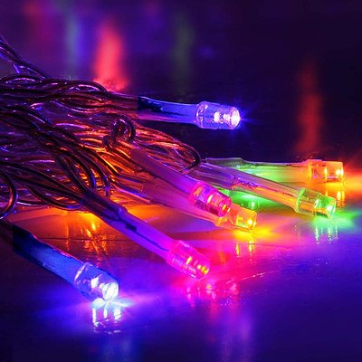 Jingle Jollys 50M Christmas String Lights 250LED Multi Colour - Free Shipping