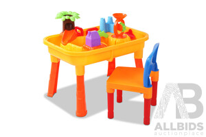 Kid's Outdoor Table & Chair Sandpit Toy Set - Free Shipping