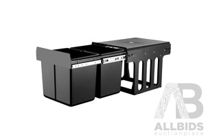 Cefito 2x15L Pull Out Bin - Black - Brand New - Free Shipping