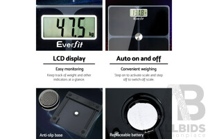 Everfit Bathroom Scales Digital Weighing Scale 180KG Electronic Monito