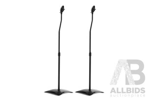 Set of 2 112CM Surround Sound Speaker Stand - Black - Brand New - Free Shipping