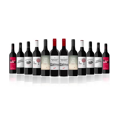 12 Bottles Australian Red Wine Mix Featuring Penfolds Rawsons Cab Sav 750ml - RRP: $189