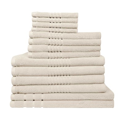 Montage Towel sets 650GSM 14PC Bath Linen Set Plaster - RRP $317 - Brand New