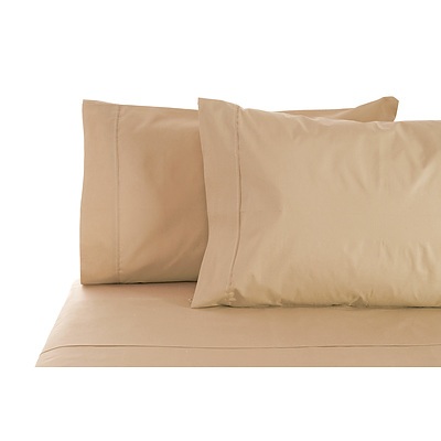 Jenny Mclean La Via Sheet Set 100% Cotton Double 400Tc - Linen - Free Shipping - RRP: $169.95